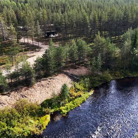 Visit Lapelland - Riverside Village With A Nature View, Fireplace, Sauna, Kitchen Chalet