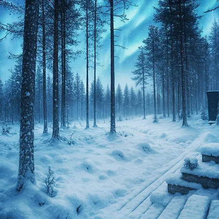 샬레 Visit Lapelland - Riverside Village With A Nature View, Fireplace, Sauna, Kitchen Äkäslompolo