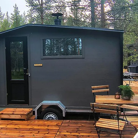 샬레 Visit Lapelland - Riverside Village With A Nature View, Fireplace, Sauna, Kitchen