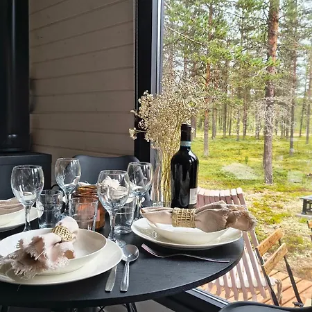 샬레 Visit Lapelland - Riverside Village With A Nature View, Fireplace, Sauna, Kitchen