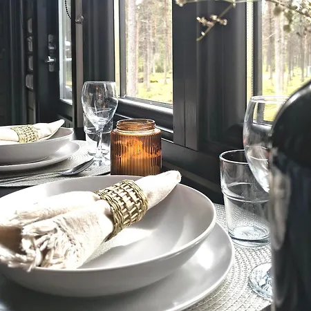 샬레 Visit Lapelland - Riverside Village With A Nature View, Fireplace, Sauna, Kitchen
