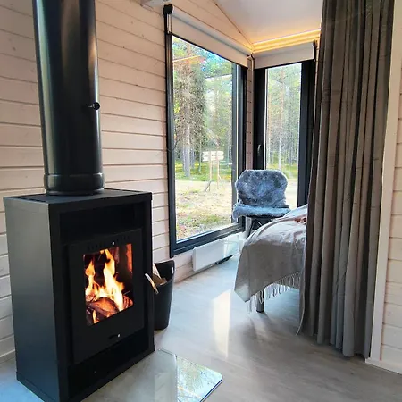 Visit Lapelland - Riverside Village With A Nature View, Fireplace, Sauna, Kitchen Chalet *