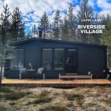 Visit Lapelland - Riverside Village With A Nature View, Fireplace, Sauna, Kitchen